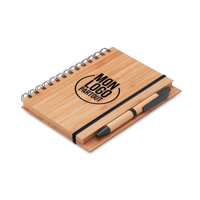 Carnet Publicitaire Spirale en Bambou