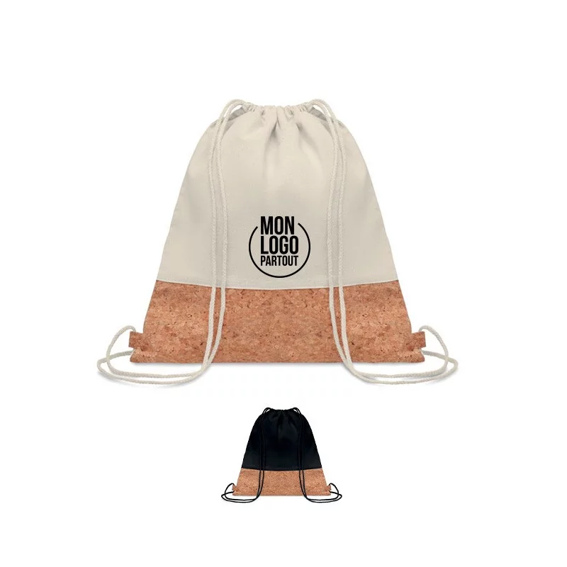 Sac cordon en Coton & Liège...