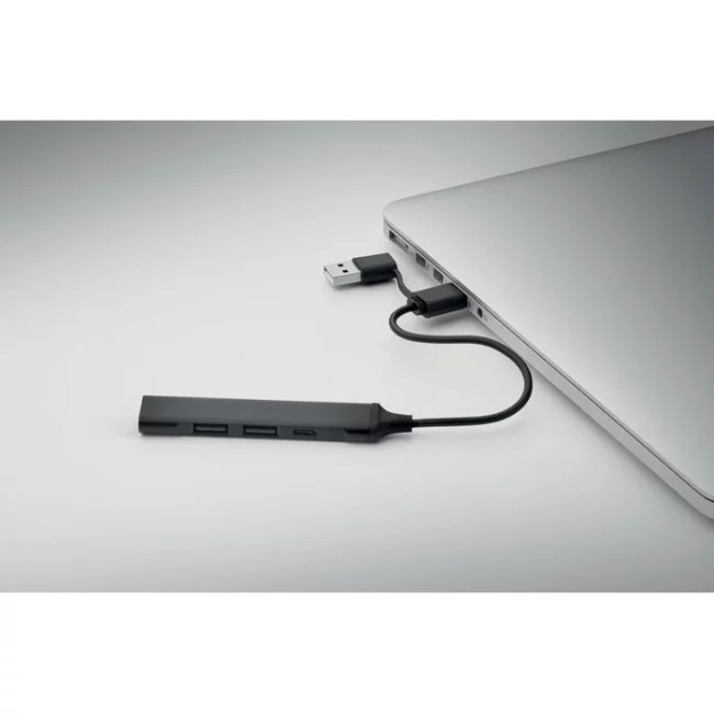 Hub USB en aluminium recyclé Current