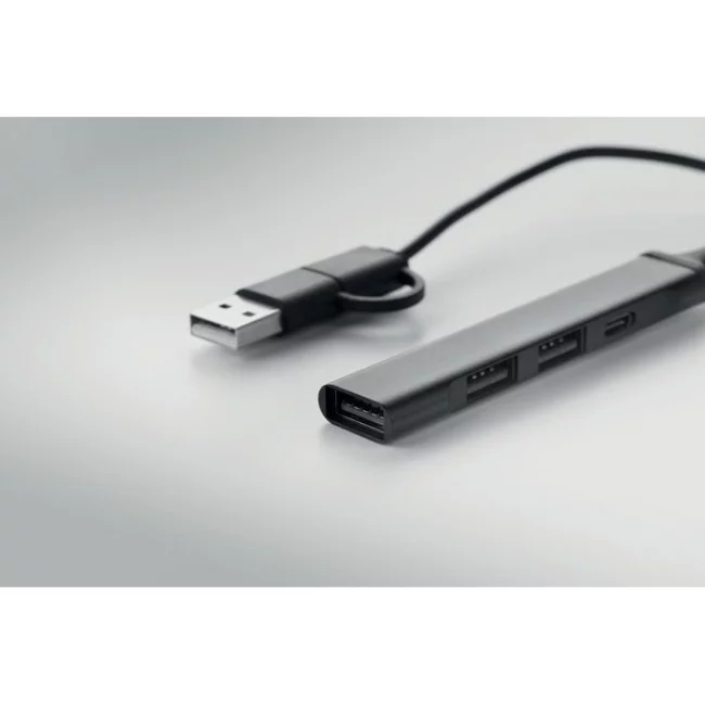 Hub USB en aluminium recyclé Current