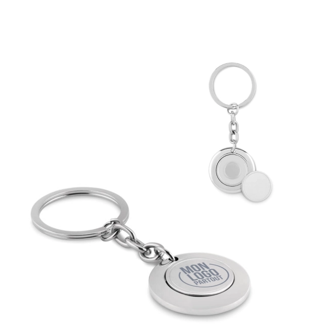 Porte-clés avec jeton aimanté Flat Ring