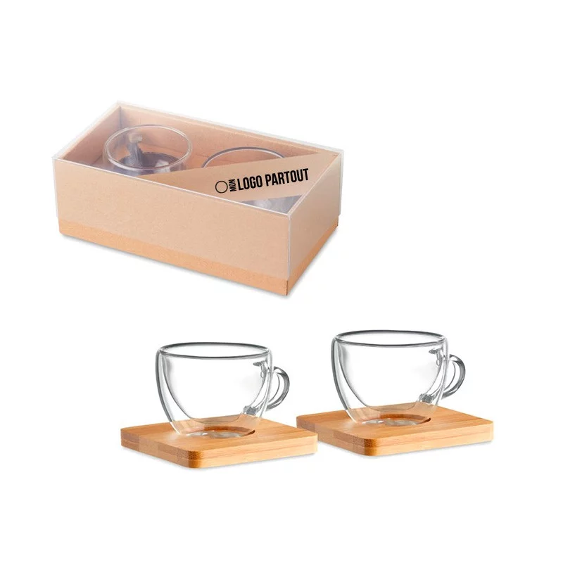 Set de 2 tasses en verre...