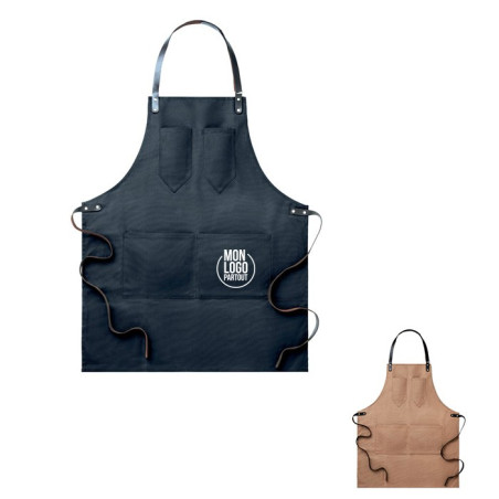 Tablier en toile enduite personnalisable 