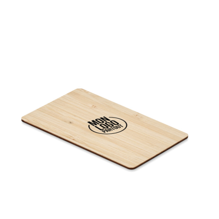 Carte anti-RFID personnalisée bambou Custos 