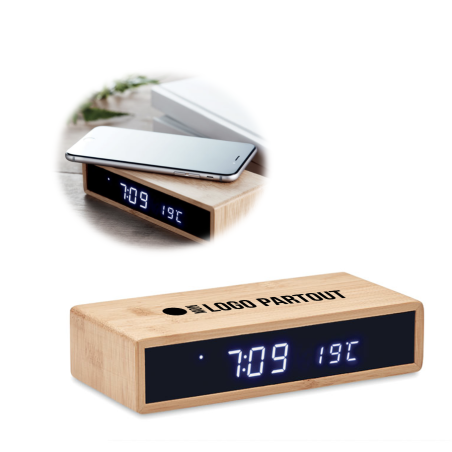 Réveil chargeur à induction publicitaire Moro 