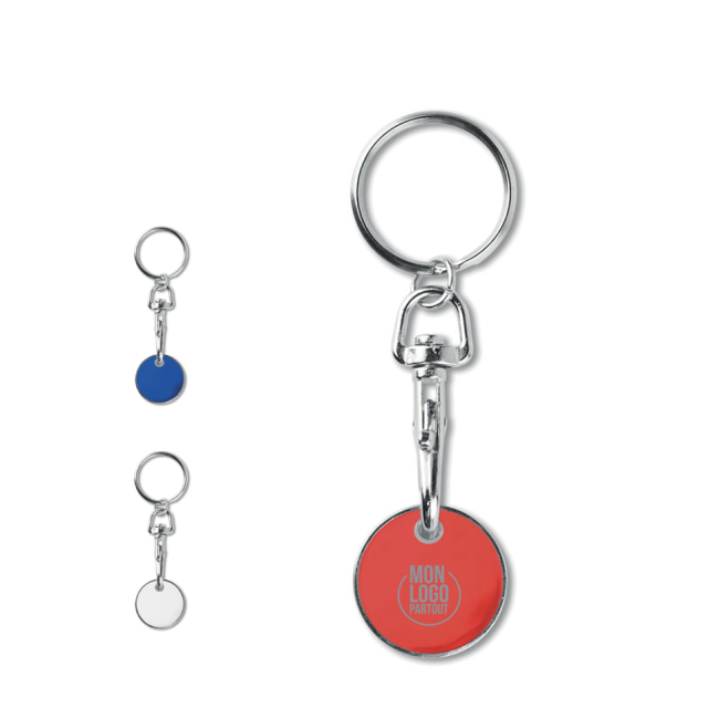 Porte-clés publicitaire jeton token 