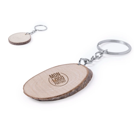 Porte-clés publicitaire en bois SELTO 