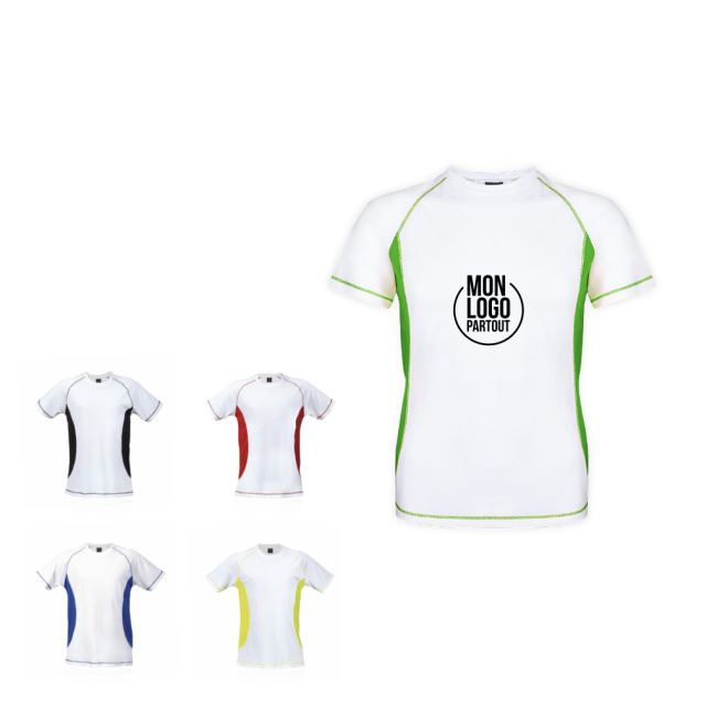 T-shirt running publicitaire homme bicolore 