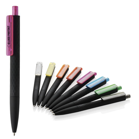 Stylo personnalisé finition gomme noire X3 