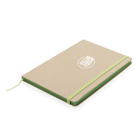 Carnet personnalisé en kraft A5 Tranche colorée 