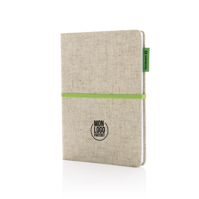 Carnet personnalisé à couverture en jute A5
