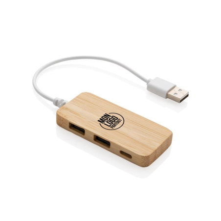 Hub USB personnalisable en bambou Joras 