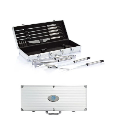 Set personnalisable de 12 pcs pour barbecue et coffret aluminium 