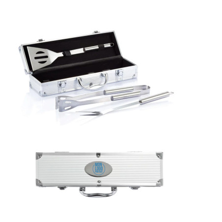 Set personnalisé de 3 pcs pour barbecue et coffret aluminium 