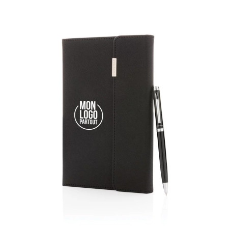 Set publicitaire carnet de notes A5 et stylo Swiss Peak 