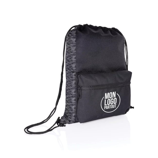 Sac cordon personnalisé réfléchissant en RPET 