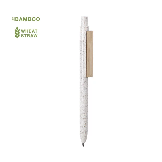 Stylo naturel en canne de blé et bambou Yusin 