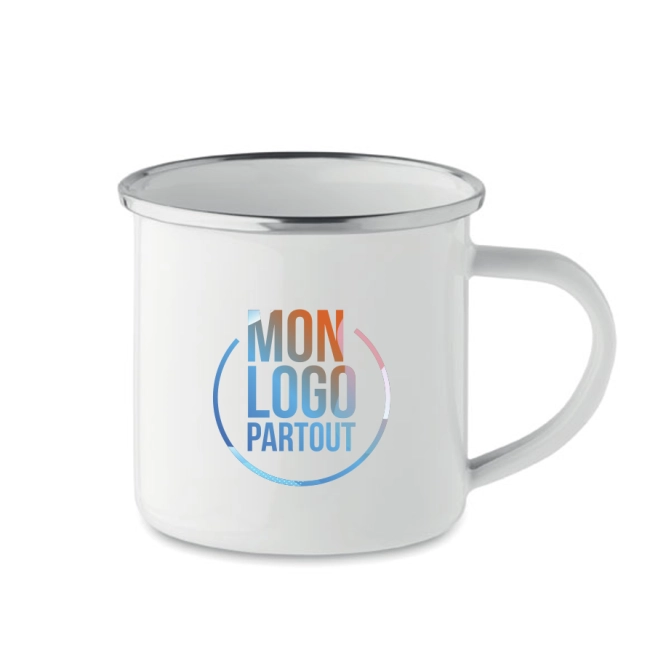 Mug vintage en métal Plateado 200 ml