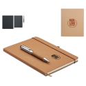 Set carnet & stylo en cuir recyclé Eleganote 