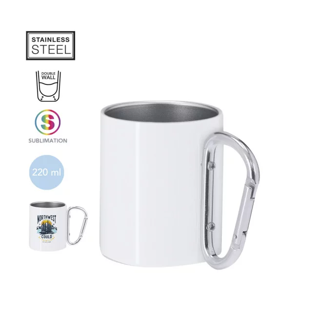 Mug mousqueton personnalisé Beesbur 220 ml 