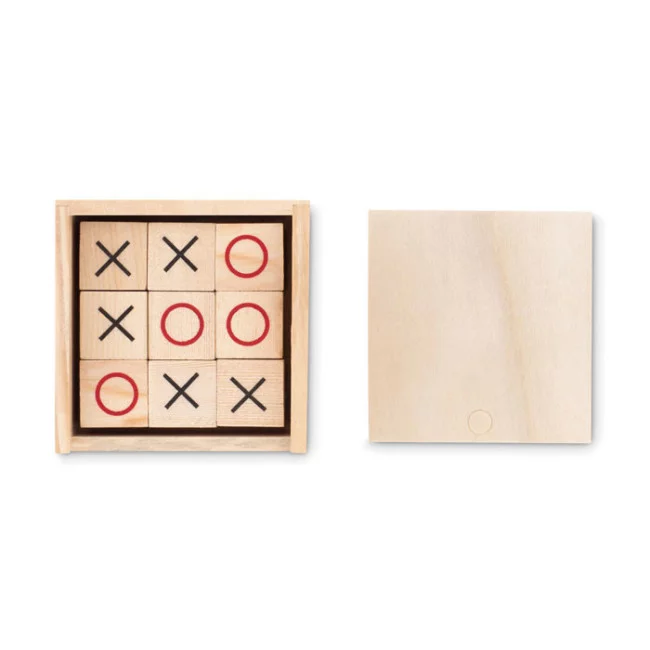 Jeu de Morpion en Bois Personnalisable
