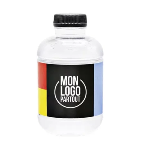 Bouteille d'eau personnalisée RPET 25 cl Bouteille d'eau RPET - 25 cl - couv