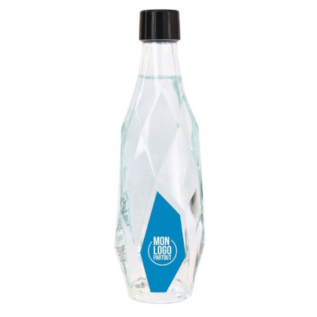 Bouteille d'eau en verre origami 40 cl 