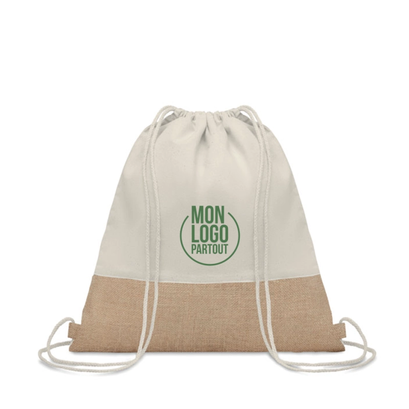 Sac cordon en coton & Jute...