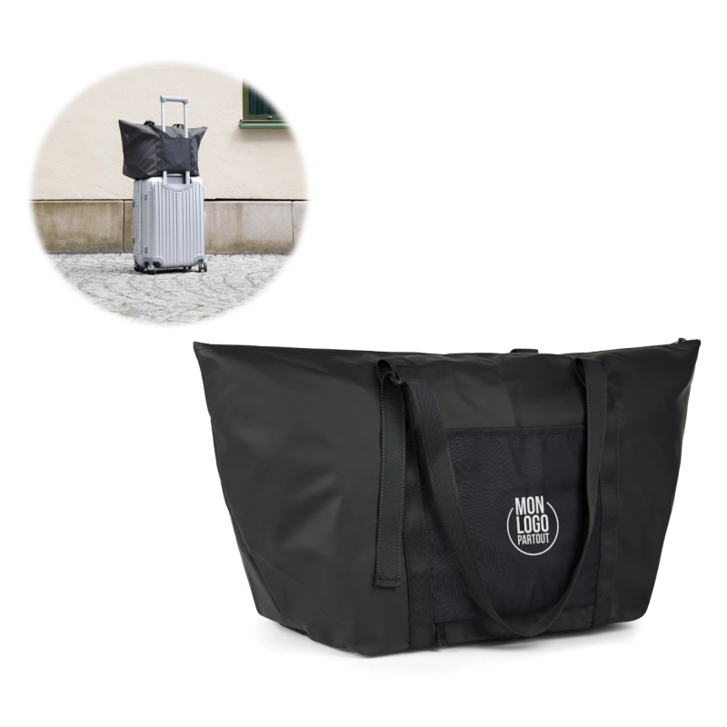 Sac weekend personnalisé en polyester recyclé VINGA Livorno 