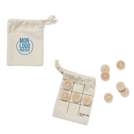 Jeu de morpion personnalisable en bois FSC® VINGA 