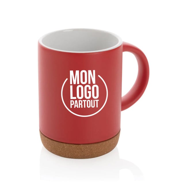 Mug personnalisé en céramique avec base en liège 280 ml