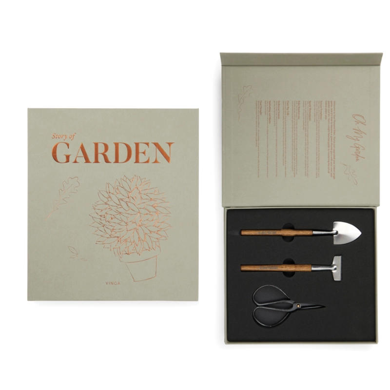 Coffret cadeau publicitaire VINGA Histoire du Jardin 