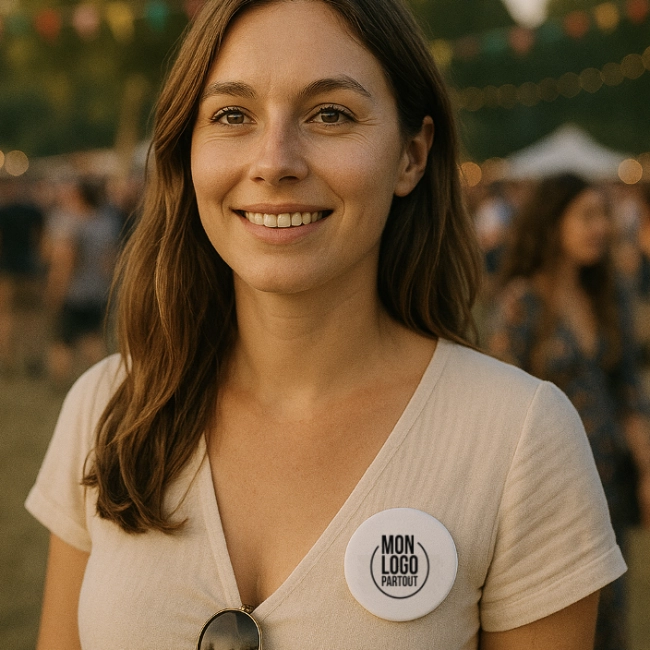 Badge publicitaire rond Ø 75mm 