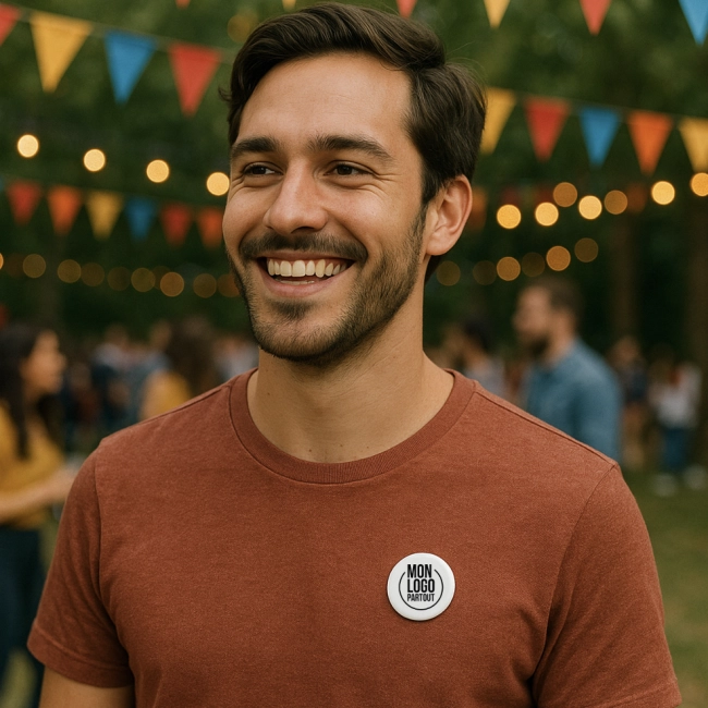Badge publicitaire rond Ø 45mm