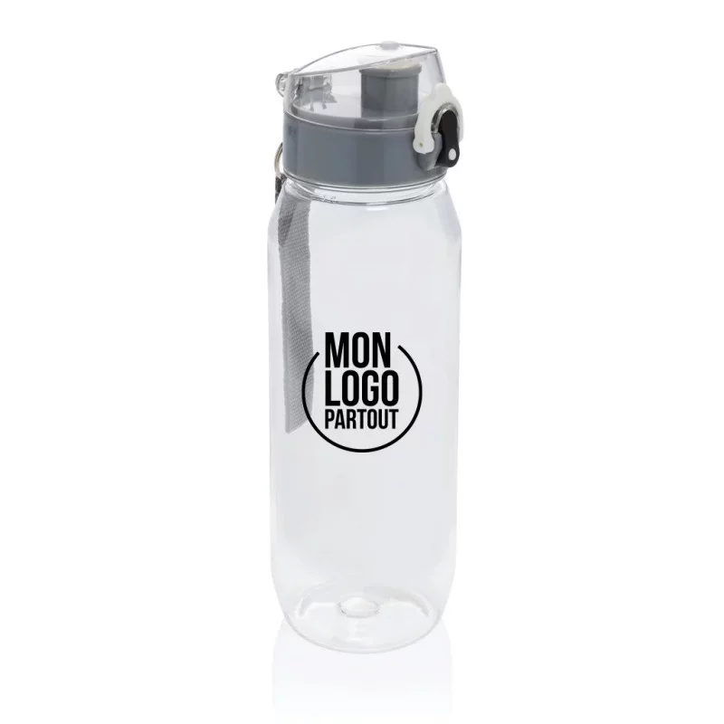 Bouteille d'eau personnalisable étanche 800ml en PET recyclé RCS Yide 
