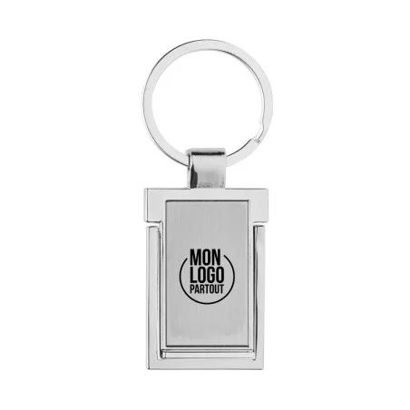 Porte-clés support téléphone en alliage de zinc recyclé RCS 