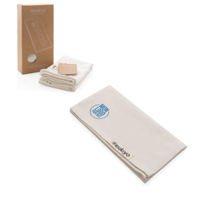 Set de 4 serviettes de table en coton recyclé Ukiyo