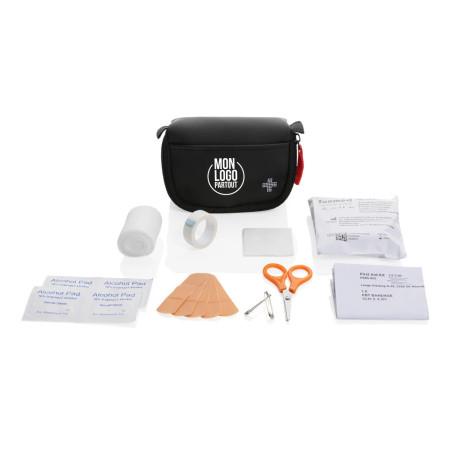Set premiers secours taille poste en PU nubuck recyclé RCS 