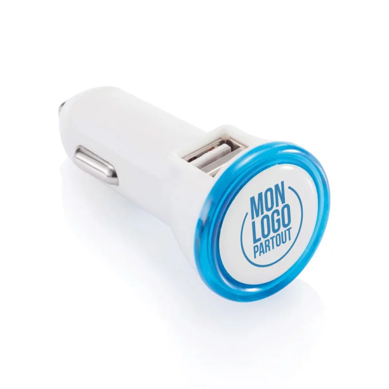 Double chargeur allume-cigare USB 2.1A 