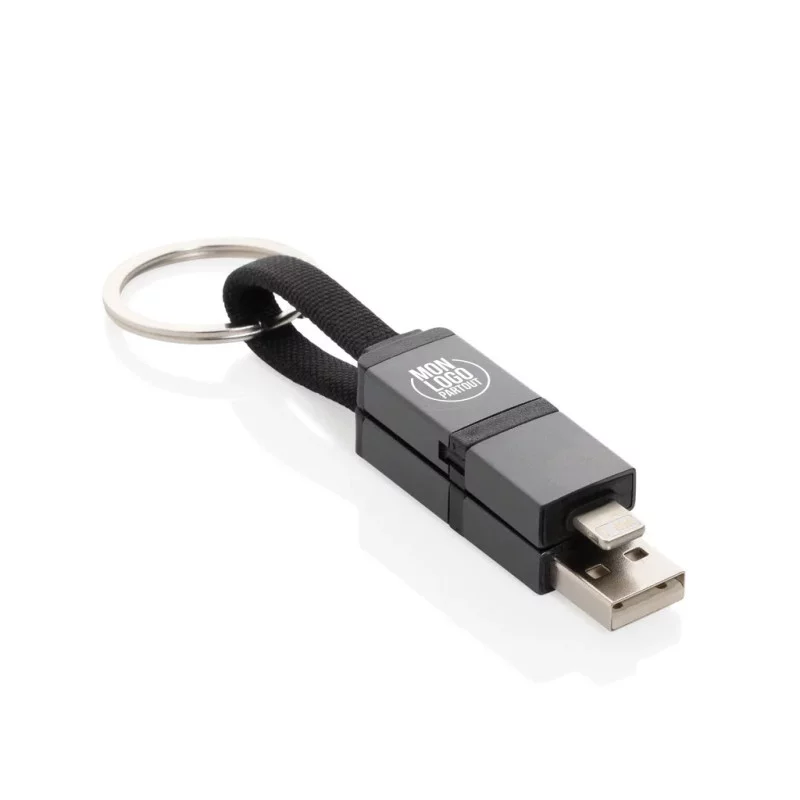 Câble de charge rapide 4-en-1 60W en aluminium recyclé Terra 