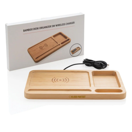 Organiseur de bureau personnalisé avec induction 5W 