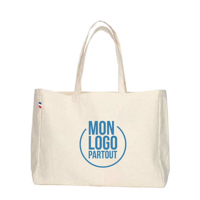 Sac cabas personnalisé avec soufflet Gaëtan 