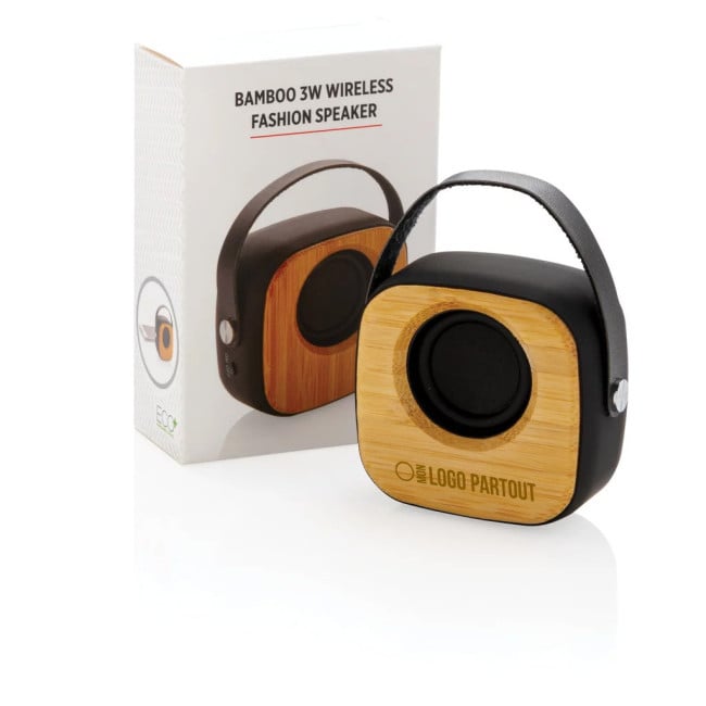 Enceinte fashion personnalisable en bambou 3W 