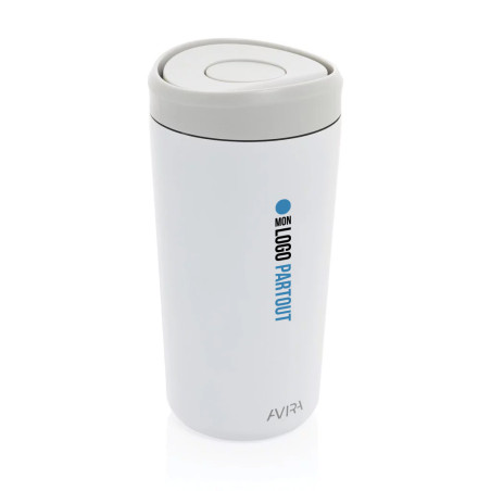 Mug de voyage personnalisé en acier recyclé Avira Alix 400ml 