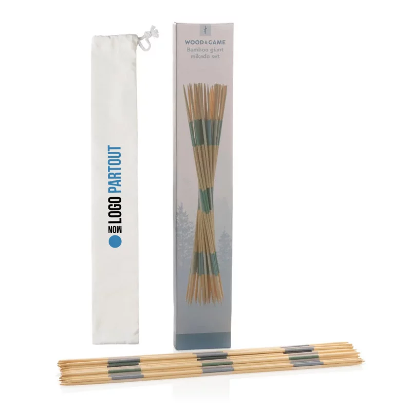 Jeu de mikado géant personnalisé en bambou 