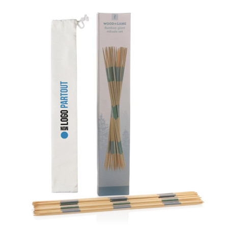 Jeu de mikado géant personnalisé en bambou 