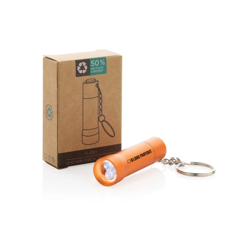 Porte-clés torche en aluminium recyclé RCS Flash 