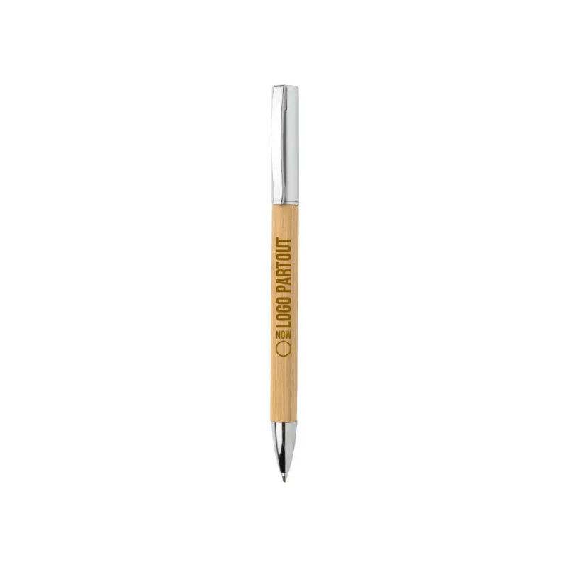 Stylo publicitaire moderne en bambou et ABS 