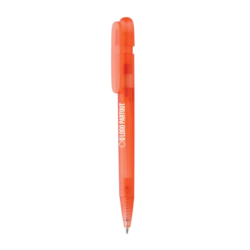 Stylo transparent personnalisé en ABS recyclé certifié GRS Devin 