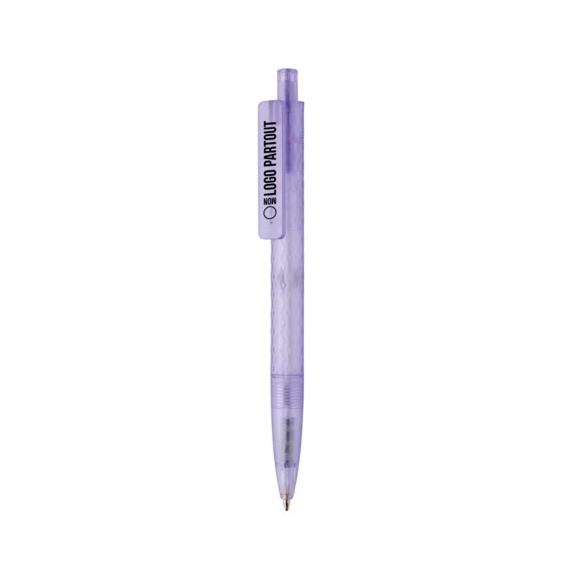 Stylo publicitaire en plastique recyclé givré GRS X3 